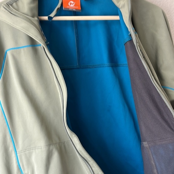Merrell Mens Soft Shell Windbreaker Jacket Lightweight Zip Up Green Medium - Picture 9 of 14